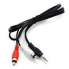 Imagen de CABLE AUDIO DOS A UNO (RCA a Plug-aux)