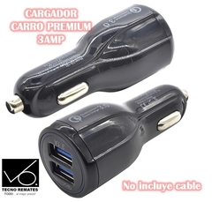 CARGADOR CARRO PREMIUM 3AMP - tienda online