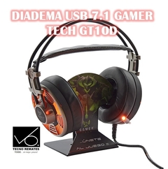 DIADEMA USB 7.1 GAMER TECH GT10D