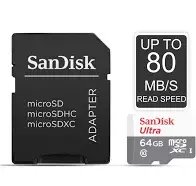 MEMORIA MICRO SD CLASE 10 SANDISK 64 GB - comprar online