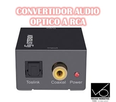 CONVERTIDOR AUDIO OPTICO A RCA - tecno remates