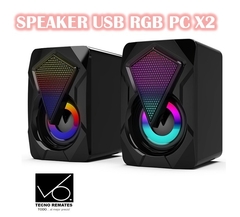 SPEAKER USB RGB PC X2