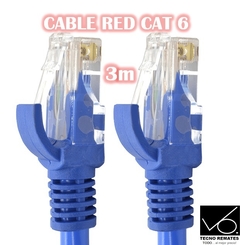 CABLE RED CAT 6 X3M - tecno remates