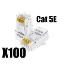 PAQUETE CONECTORES RJ45 X 100 UNIDADES CAT 5E