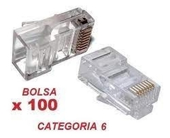 PAQUETE CONECTORES RJ45 X 100 UNIDADES CAT 6E