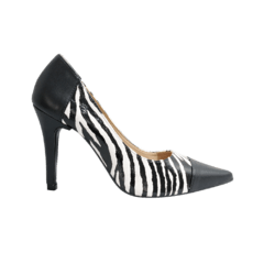 Scarpin Zebra Com Preto Salto Fino - comprar online
