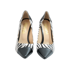 Scarpin Zebra Com Preto Salto Fino - MAHASA Calçados Femininos