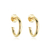 Brinco Argolinha com Zircônia - Banho Ouro 18k - loja online