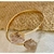 Bracelete quartzo rosa | Dourado | Bruto - comprar online