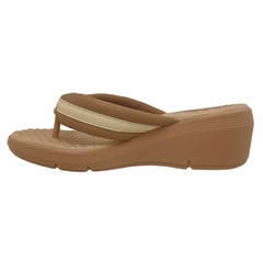 Tamanco Anabela Piccadilly Flatform 540357 - Bege - Loja Exclusiva Jundiaí