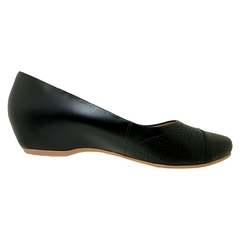 Sapato Usaflex AC0909 Anabela - Preto - loja online
