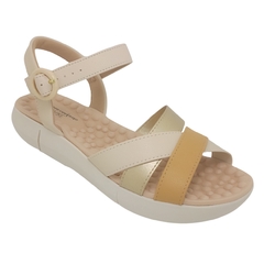 Sandália Anabela Modare 7142.124 Flatform - Creme