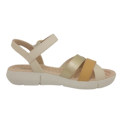 Sandália Anabela Modare 7142.124 Flatform - Creme - Loja Exclusiva Jundiaí