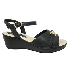 Sandália Feminina PICCADILLY 540368 Anabela - Preta - comprar online