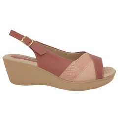 Sandália Feminina PICCADILLY 540327 Anabela - Nude - comprar online