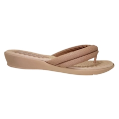 Chinelo PICCADILLY 500324 Anabela Baixo - Bege - comprar online