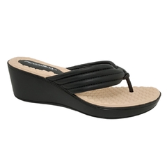 Tamanco Piccadilly 540344 Anabela - Preto - comprar online