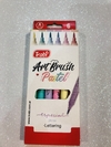 MARCADORES x6 ART BRUSH PUNTA PINCEL COLORES PASTEL