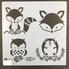 Stencil EQ 30x30 Animales Nórdicos 1019