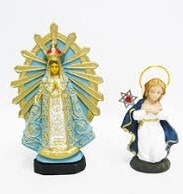 Imagen Virgen De Lujan 9cm Pvc ¡¡irrompibles!!! Religion