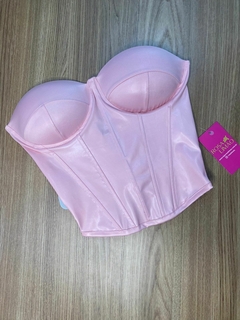 Cropped Corselet Retrô - Rosa Limão - O seu look perfeito está aqui!