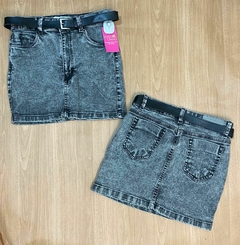 Saia Jeans Grafite Sal e Pimenta - comprar online