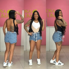 Shorts Jeans Com Cordão Sal e Pimenta