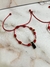 Pulsera 7 nudos + Azabache y peonia - comprar online