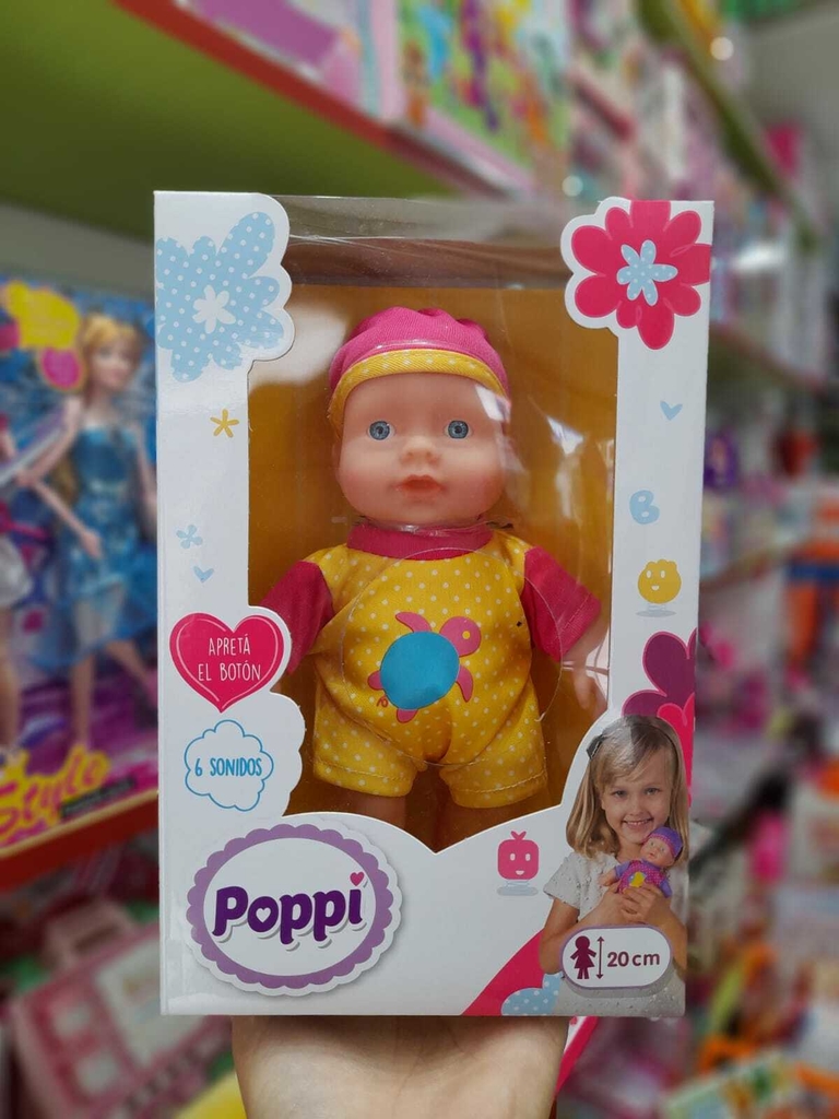 Juguete Muñeca Bebe Bebote Con Cunita Poppi