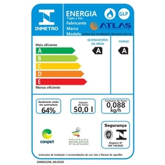 Fogão Mônaco Top Glass 4 bocas Preto Atlas com mesa de vidro - comprar online