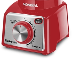Liquidificador Turbo Mondial Inox Red L-1000 RI - 110V - comprar online