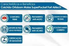 Colchão Airtech Spring Pocket Solteiro (88x188x25) - Ortobom - loja online