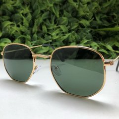 Óculos Space dourado com lente verde - loja online