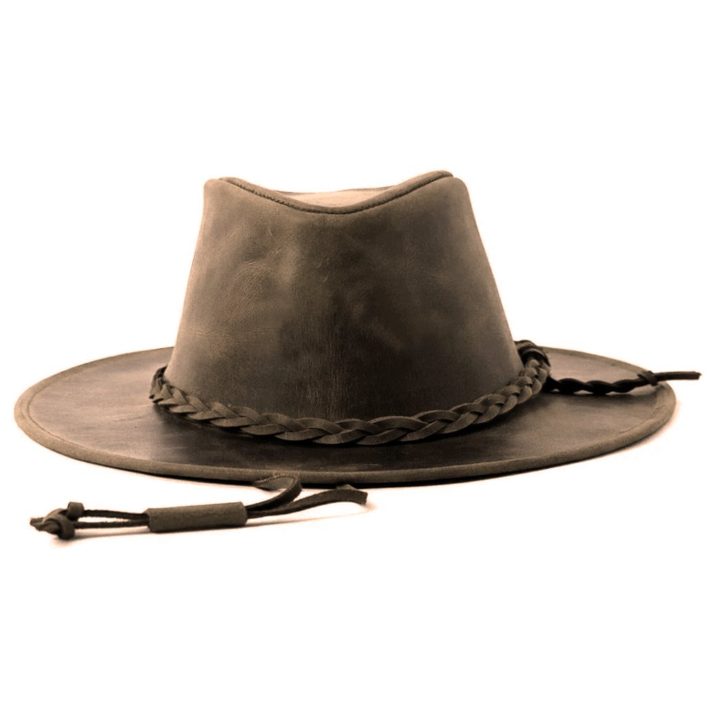 Sombrero Australiano Vaquero para Mujer de Lana Color Cafe Chocolate —