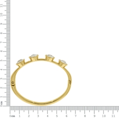 BR1105 Bracelete com 4 Strass Dourado - comprar online