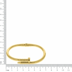 Bracelete de Prego Dourado BR0105 - Bela Devocao Jewelry 