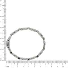 BR1112 Bracelete Elo Lacre Prateado - comprar online