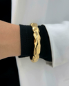 BR1103 Bracelete Martelado Dourado