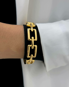 Bracelete Elos Quadrados Dourado BR0127 - comprar online