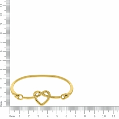 Bracelete de Coração Dourado BR0114 na internet