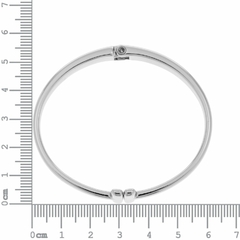 BR1109 Bracelete em T Duplo Prateado - comprar online