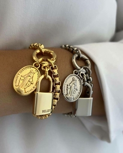 Pulseira Cadeia de Consagração de Nossa Senhora Dourada PU1089 - online store