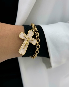 Pulseira de Cruz com Jesus Cristo PU0287 - comprar online