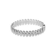 Bracelete Prateado de Folhas BR0121 - comprar online