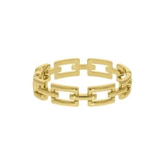 Bracelete Elos Quadrados Dourado BR0127 na internet