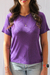 B-Shirt Redonda Viscolinho - Roxo na internet