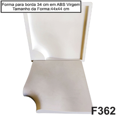 Forma F362 ABS 2 mm Curva para Borda Piscina Peito de Pombo 34 cm
