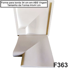 Forma F363 ABS 2 mm Curva para Borda Piscina Peito de Pombo 34 cm