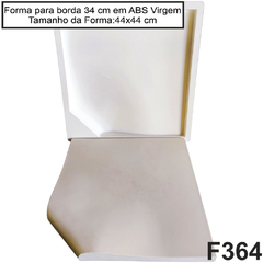 Forma F364 ABS 2 mm Curva para Borda Piscina Peito de Pombo 34 cm