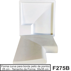 Forma F275B ABS 2 mm Curva para Borda Piscina Peito de Pombo 25 cm